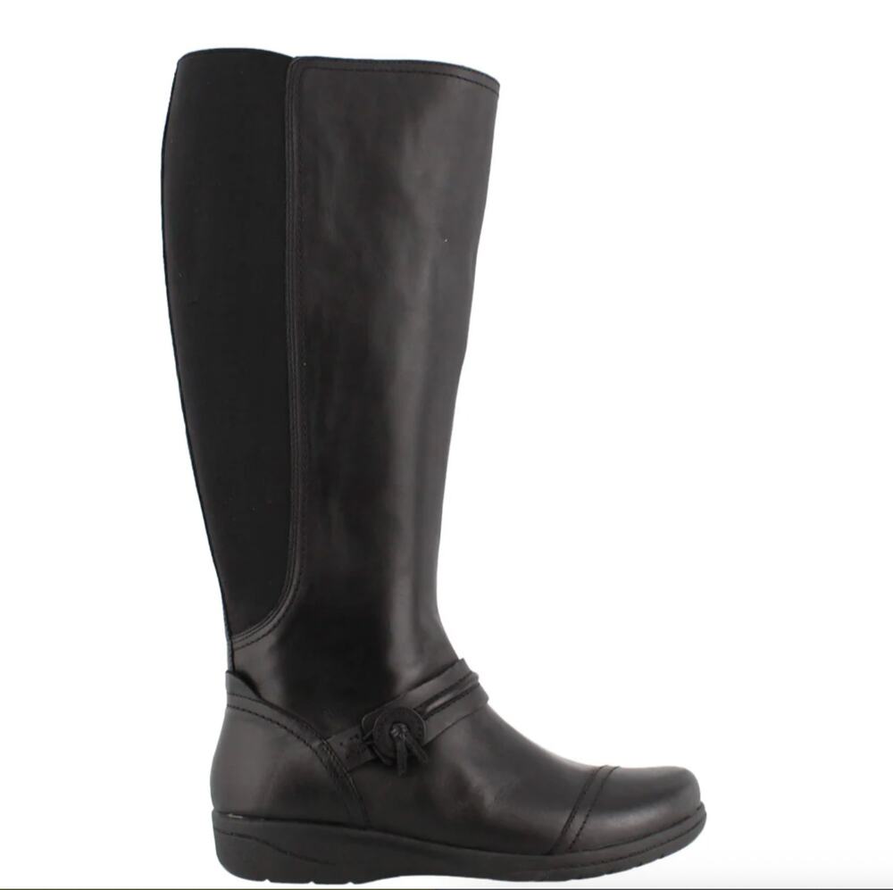 Clarks Cheyn Whisk Riding Boots 6.5 6.5W Wide Black NWT Riding Knee High Tall